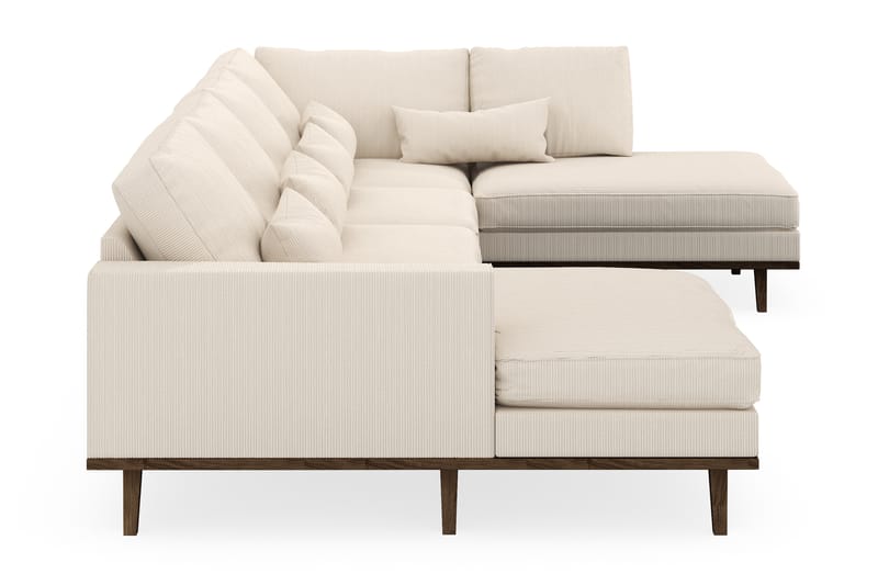 Copenhagen 5-personers Højrevendt U-formet Sofa med Divan og Chaiselong i Manchester - Beige - Møbler - Sofaer - U Sofa
