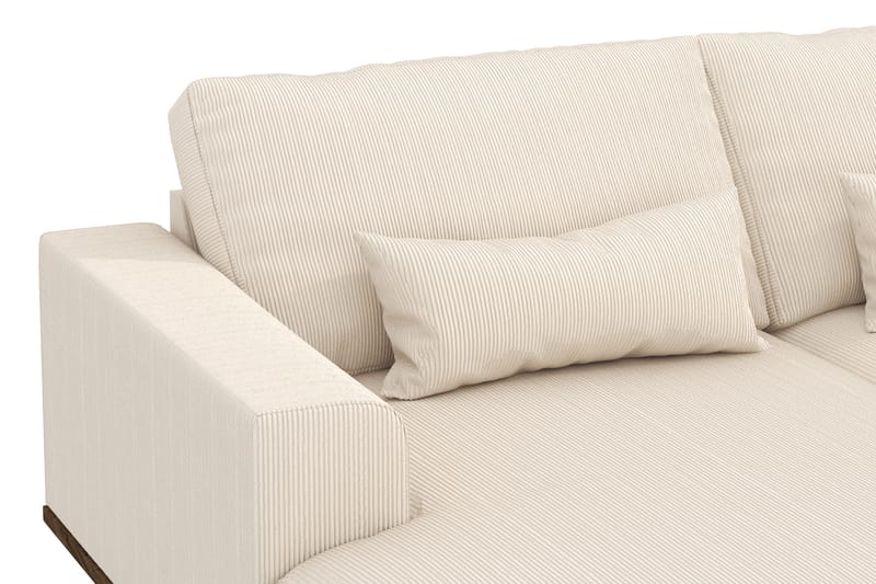Copenhagen 5-personers Højrevendt U-formet Sofa med Divan og Chaiselong i Manchester - Beige - Møbler - Sofaer - U Sofa