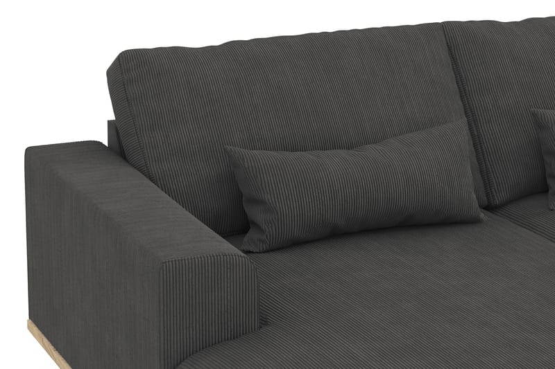 Copenhagen 5-personers Højrevendt U-formet Sofa med Divan og Chaiselong i Manchester - Mørkegrå - Møbler - Sofaer - U Sofa