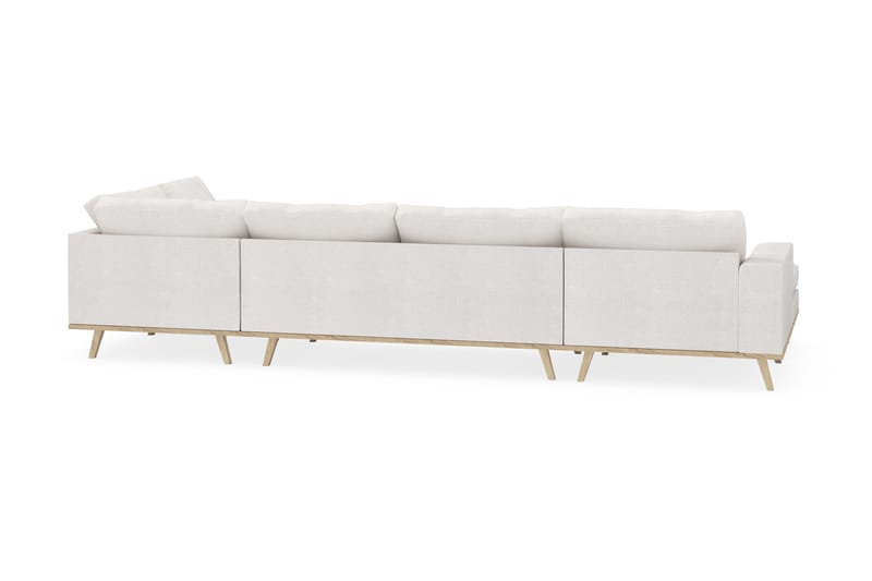 Copenhagen 5-personers Højrevendt U-formet Sofa med Divan og Chaiselong i Bouclé - Hvid - Møbler - Sofaer - U Sofa