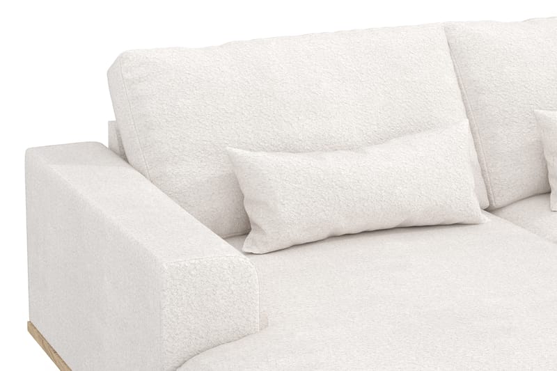 Copenhagen 5-personers Højrevendt U-formet Sofa med Divan og Chaiselong i Bouclé - Hvid - Møbler - Sofaer - U Sofa
