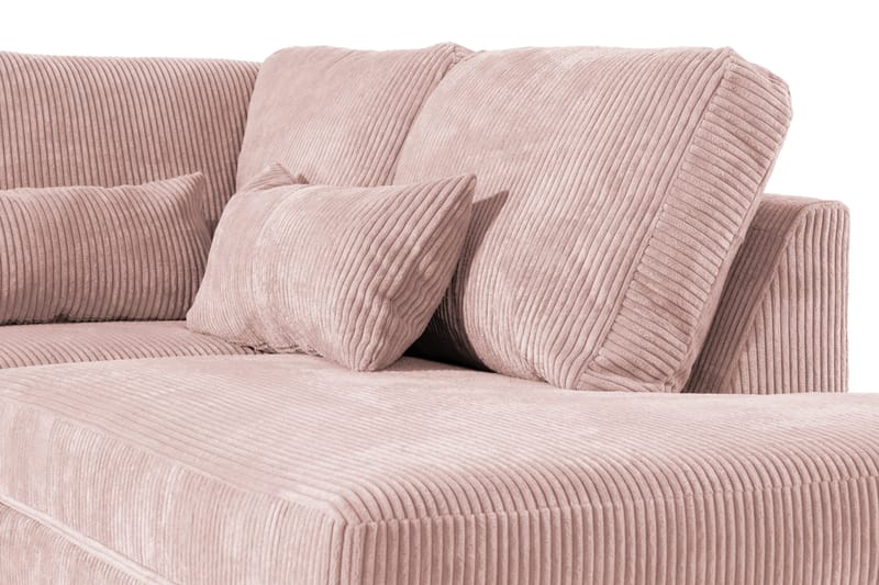 Copenhagen 5-personers Højrevendt U-formet Sofa med Divan og Chaiselong i Manchester - Rosa - Møbler - Sofaer - U Sofa