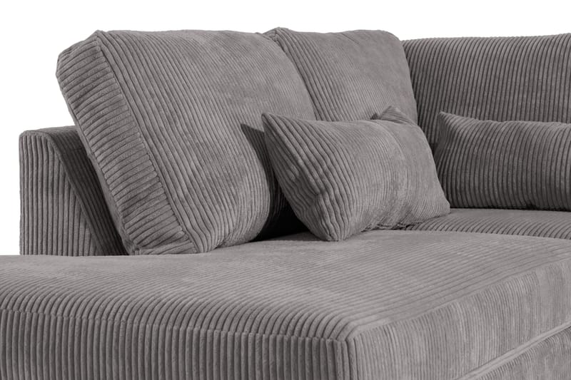 Copenhagen 5-personers Højrevendt U-formet Sofa med Divan og Chaiselong i Manchester - Mørkegrå - Møbler - Sofaer - U Sofa