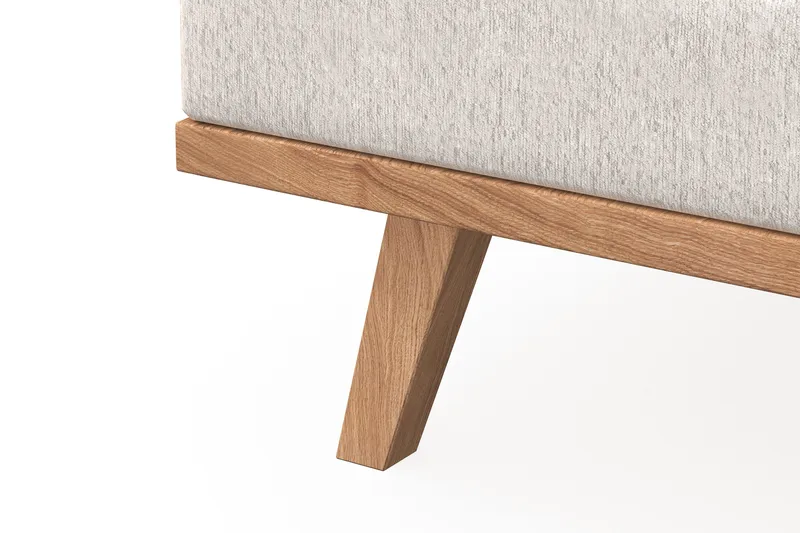 Copenhagen 5-personers Venstrevendt U-formet Sofa med Divan og Chaiselong i Fløjl - Cremehvid - Møbler - Sofaer - U Sofa