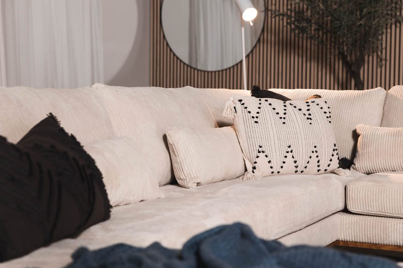 Copenhagen 5-personers Højrevendt U-formet Sofa med Divan og Chaiselong i Manchester - Beige - Møbler - Sofaer - U Sofa