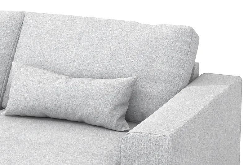 Copenhagen 5-personers Venstrevendt U-formet Sofa med Divan og Chaiselong i Stof - Lysegrå - Møbler - Sofaer - U Sofa