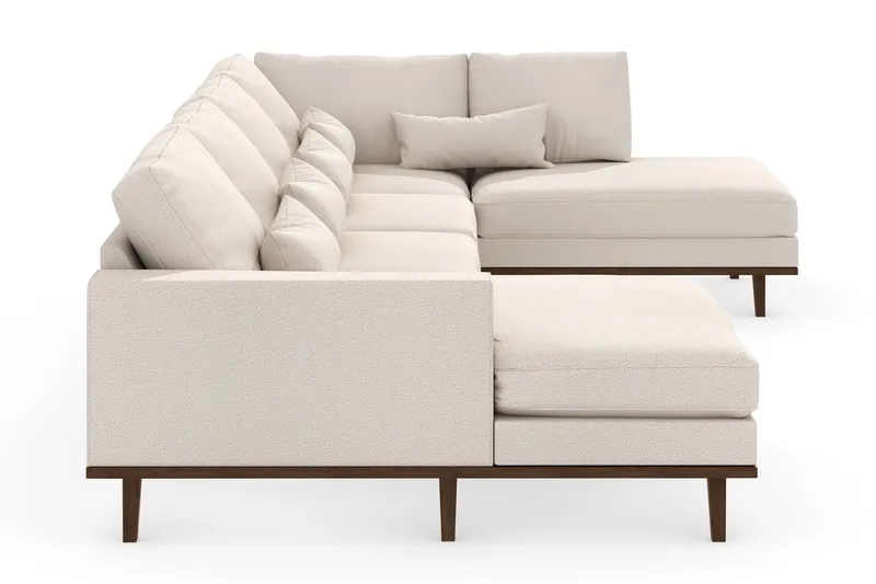 Copenhagen 5-personers Højrevendt U-formet Sofa med Divan og Chaiselong i Stof - Beige - Møbler - Sofaer - U Sofa