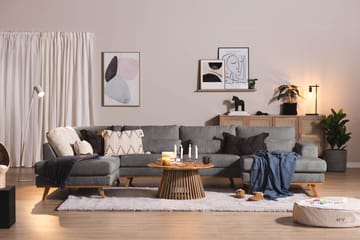 Copenhagen 5-personers Venstrevendt U-formet Sofa med Divan og Chaiselong i Manchester - Mørkegrå - Møbler - Sofaer - U Sofa