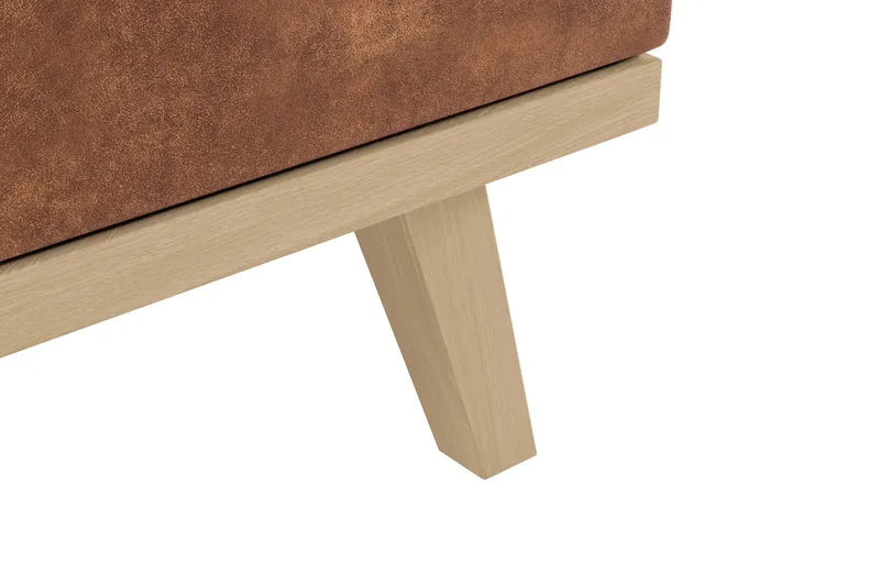 Copenhagen 5-personers Venstrevendt U-formet Sofa med Divan og Chaiselong i Kunstlæder - Brun - Møbler - Sofaer - U Sofa