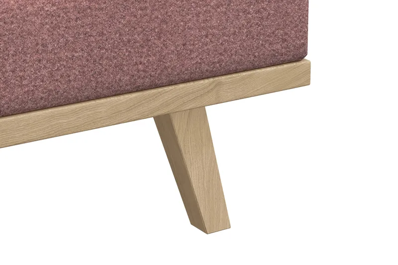 Copenhagen 5-personers Venstrevendt U-formet Sofa med Divan og Chaiselong i Stof - Rosa - Møbler - Sofaer - U Sofa