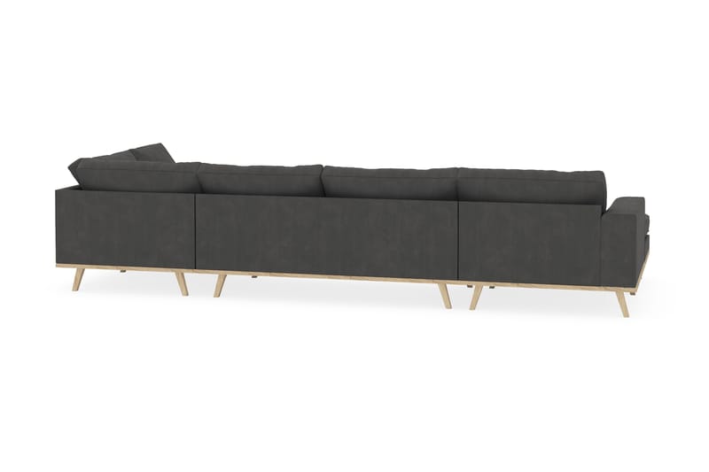 Copenhagen 5-personers Højrevendt U-formet Sofa med Divan og Chaiselong i Manchester - Mørkegrå - Møbler - Sofaer - U Sofa