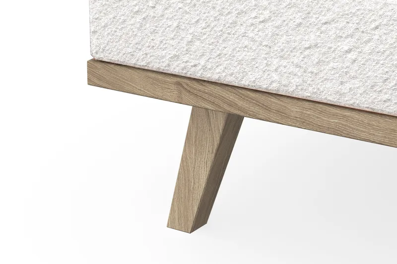 Copenhagen 5-personers Venstrevendt U-formet Sofa med Divan og Chaiselong i Bouclé - Hvid - Møbler - Sofaer - U Sofa