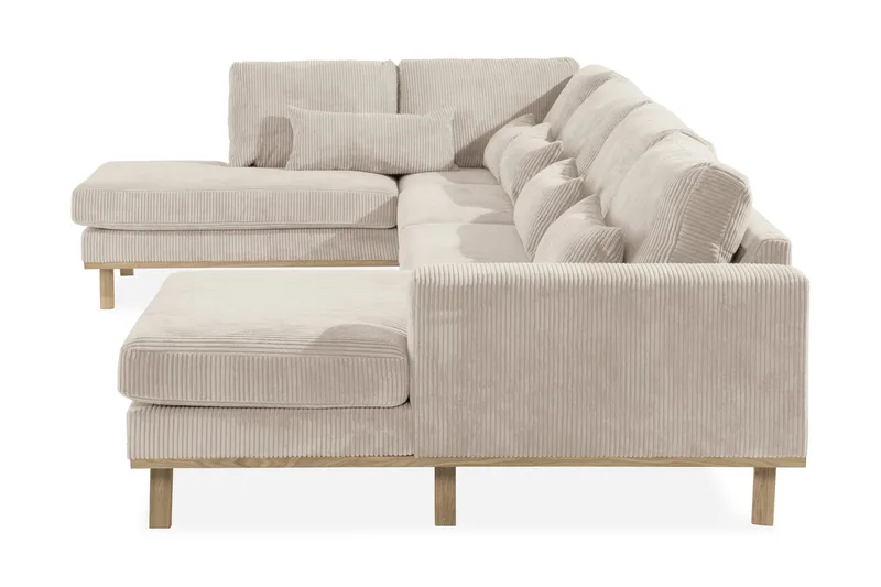 Copenhagen 5-personers Venstrevendt U-formet Sofa med Divan og Chaiselong i Manchester - Beige - Møbler - Sofaer - U Sofa