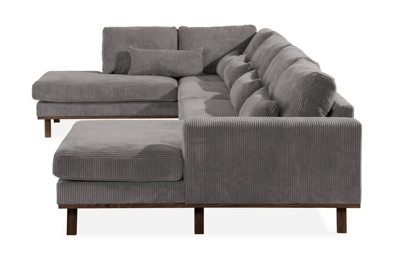 Copenhagen 5-personers Venstrevendt U-formet Sofa med Divan og Chaiselong i Manchester - Mørkegrå - Møbler - Sofaer - U Sofa