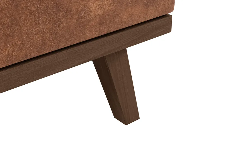 Copenhagen 5-personers Venstrevendt U-formet Sofa med Divan og Chaiselong i Kunstlæder - Brun - Møbler - Sofaer - U Sofa