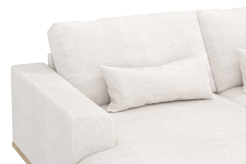 Copenhagen 5-personers Højrevendt U-formet Sofa med Divan og Chaiselong i Bouclé - Hvid - Møbler - Sofaer - U Sofa