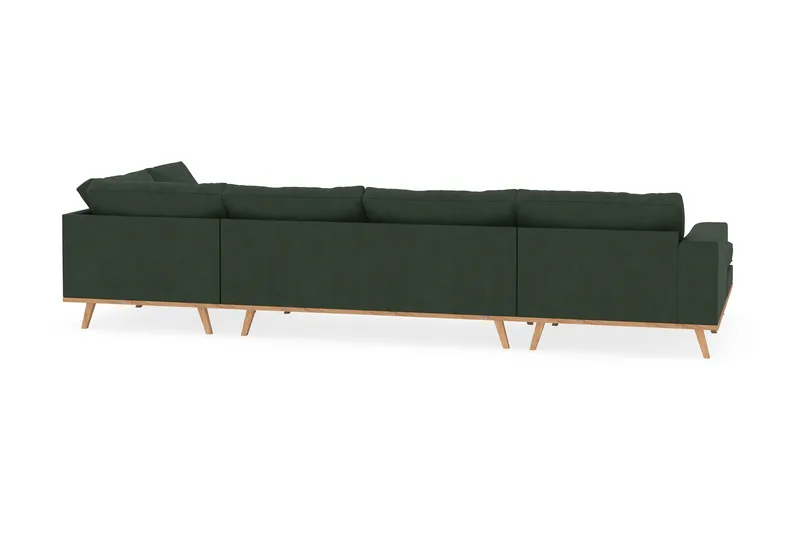 Copenhagen 5-personers Højrevendt U-formet Sofa med Divan og Chaiselong i Manchester - Mørkegrøn - Møbler - Sofaer - U Sofa