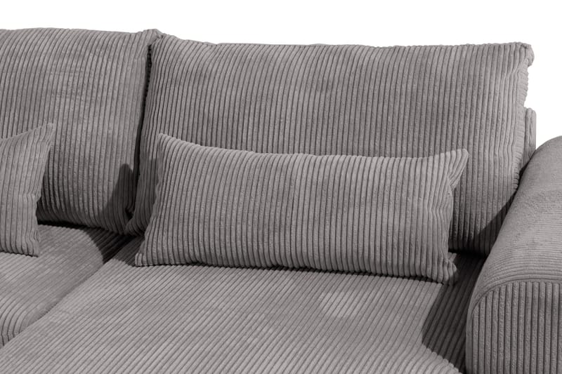 Copenhagen 5-personers Venstrevendt U-formet Sofa med Divan og Chaiselong i Manchester - Mørkegrå - Møbler - Sofaer - U Sofa