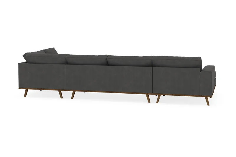Copenhagen 5-personers Højrevendt U-formet Sofa med Divan og Chaiselong i Manchester - Mørkegrå - Møbler - Sofaer - U Sofa
