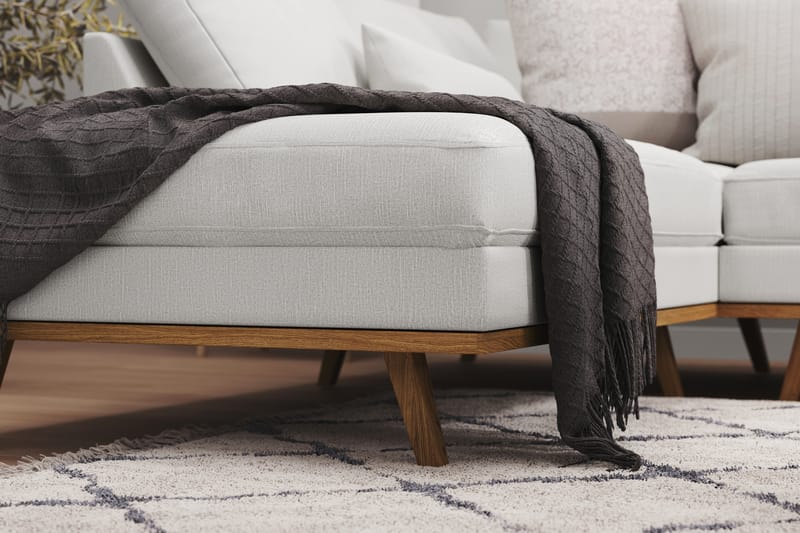 Copenhagen 5-personers Venstrevendt U-formet Sofa med Divan og Chaiselong i Stof - Grå - Møbler - Sofaer - U Sofa