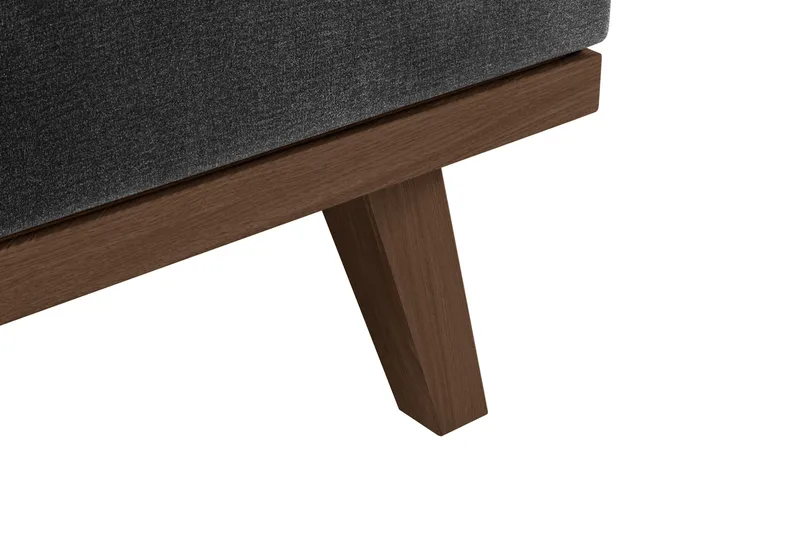 Copenhagen 5-personers Venstrevendt U-formet Sofa med Divan og Chaiselong i Fløjl - Mørkegrå - Møbler - Sofaer - U Sofa