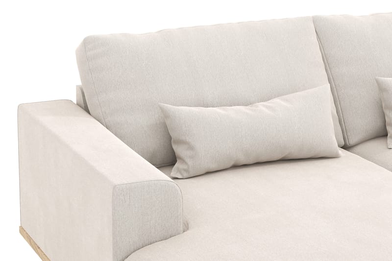 Copenhagen 5-personers Højrevendt U-formet Sofa med Divan og Chaiselong i Fløjl - Cremehvid - Møbler - Sofaer - U Sofa