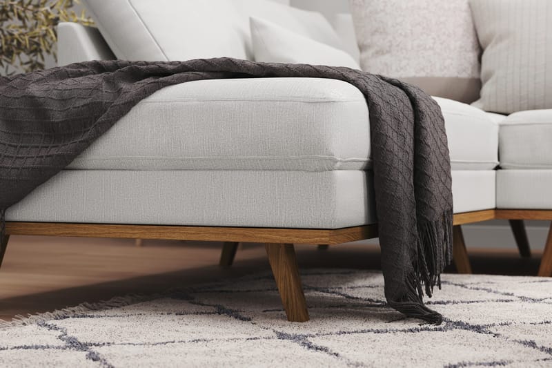 Copenhagen 5-personers Venstrevendt U-formet Sofa med Divan og Chaiselong i Stof - Grå - Møbler - Sofaer - U Sofa