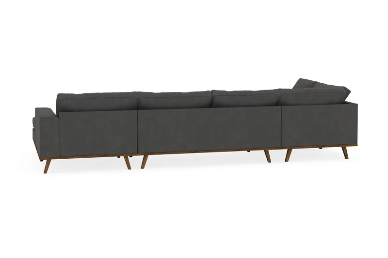 Copenhagen 5-personers Venstrevendt U-formet Sofa med Divan og Chaiselong i Manchester - Mørkegrå - Møbler - Sofaer - U Sofa