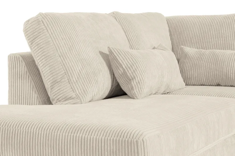Copenhagen 5-personers Venstrevendt U-formet Sofa med Divan og Chaiselong i Manchester - Beige - Møbler - Sofaer - U Sofa