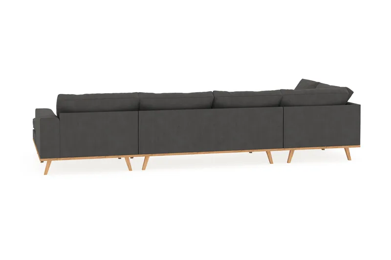 Copenhagen 5-personers Venstrevendt U-formet Sofa med Divan og Chaiselong i Manchester - Mørkegrå - Møbler - Sofaer - U Sofa