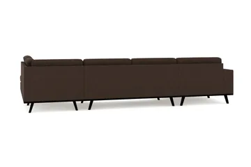 Copenhagen 5-personers Højrevendt U-formet Sofa med Divan og Chaiselong i Stof - Brun - Møbler - Sofaer - U Sofa