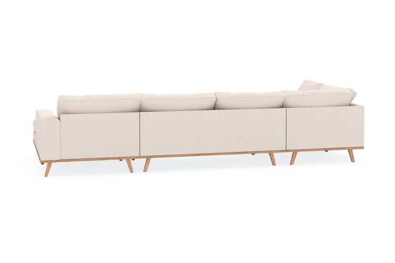 Copenhagen 5-personers Venstrevendt U-formet Sofa med Divan og Chaiselong i Manchester - Beige - Møbler - Sofaer - U Sofa