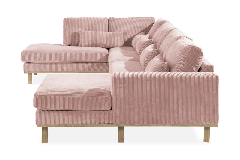 Copenhagen 5-personers Venstrevendt U-formet Sofa med Divan og Chaiselong i Manchester - Rosa - Møbler - Sofaer - U Sofa