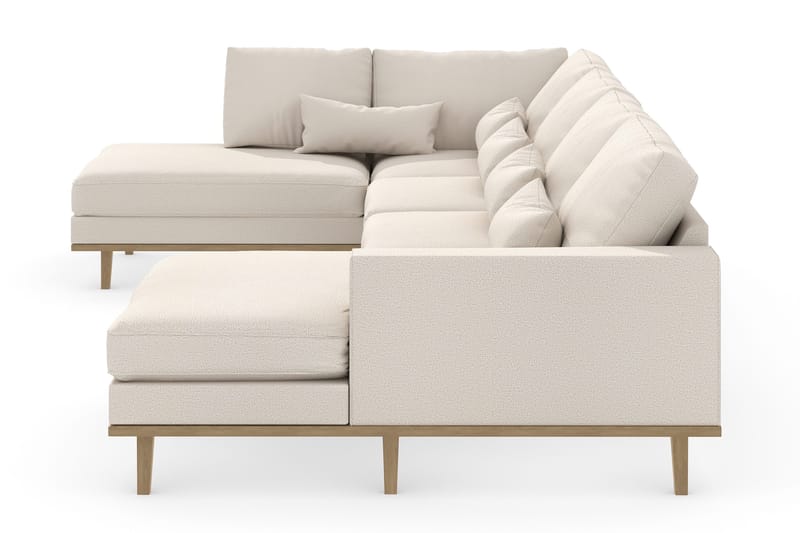 Copenhagen 5-personers Venstrevendt U-formet Sofa med Divan og Chaiselong i Stof - Beige - Møbler - Sofaer - U Sofa