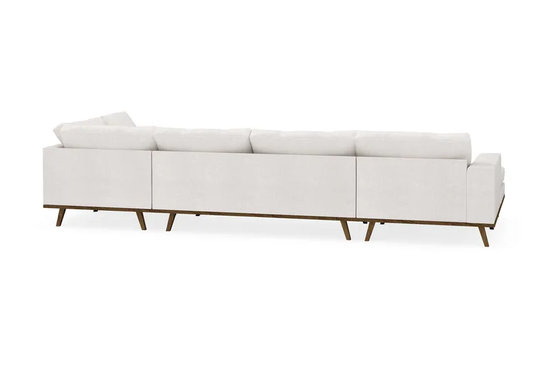 Copenhagen 5-personers Højrevendt U-formet Sofa med Divan og Chaiselong i Bouclé - Hvid - Møbler - Sofaer - U Sofa
