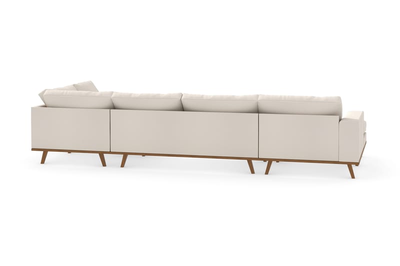 Copenhagen 5-personers Højrevendt U-formet Sofa med Divan og Chaiselong i Stof - Beige - Møbler - Sofaer - U Sofa