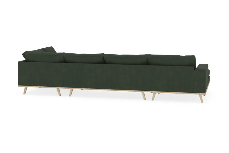 Copenhagen 5-personers Højrevendt U-formet Sofa med Divan og Chaiselong i Manchester - Mørkegrøn - Møbler - Sofaer - U Sofa