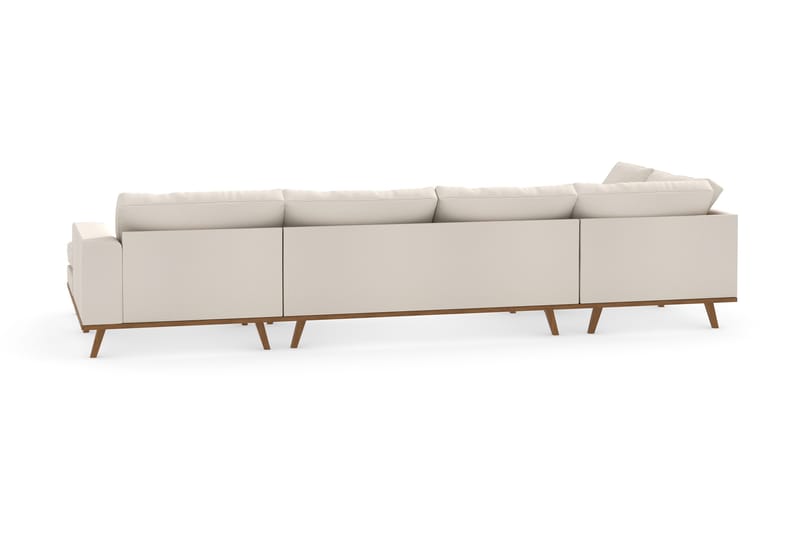 Copenhagen 5-personers Venstrevendt U-formet Sofa med Divan og Chaiselong i Stof - Beige - Møbler - Sofaer - U Sofa