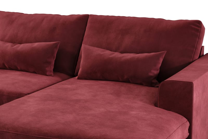 Copenhagen 5-personers Venstrevendt U-formet Sofa med Divan og Chaiselong i Fløjl - Lilla - Møbler - Sofaer - U Sofa