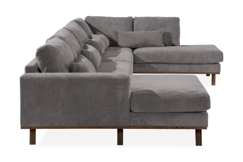 Copenhagen 5-personers Højrevendt U-formet Large Sofa med Divan og Chaiselong i Manchester - Mørkegrå - Møbler - Sofaer - U Sofa