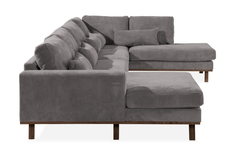 Copenhagen 5-personers Højrevendt U-formet Large Sofa med Divan og Chaiselong i Manchester - Mørkegrå - Møbler - Sofaer - U Sofa