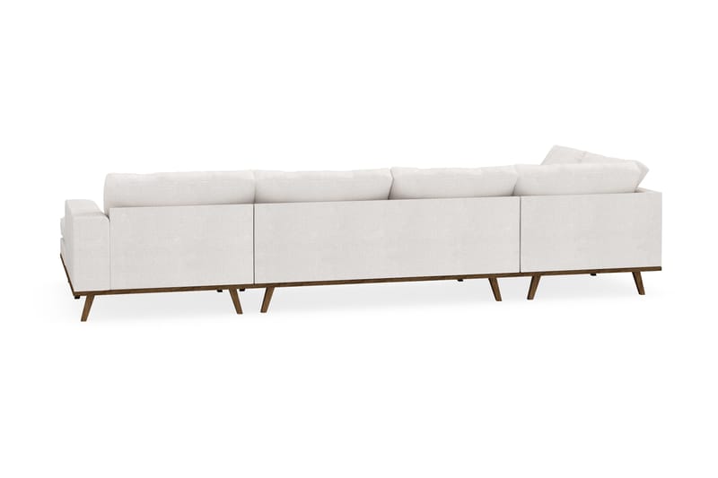 Copenhagen 5-personers Venstrevendt U-formet Sofa med Divan og Chaiselong i Bouclé - Hvid - Møbler - Sofaer - U Sofa