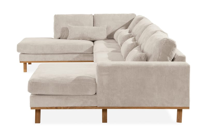 Copenhagen 5-personers Venstrevendt U-formet Sofa med Divan og Chaiselong i Manchester - Beige - Møbler - Sofaer - U Sofa