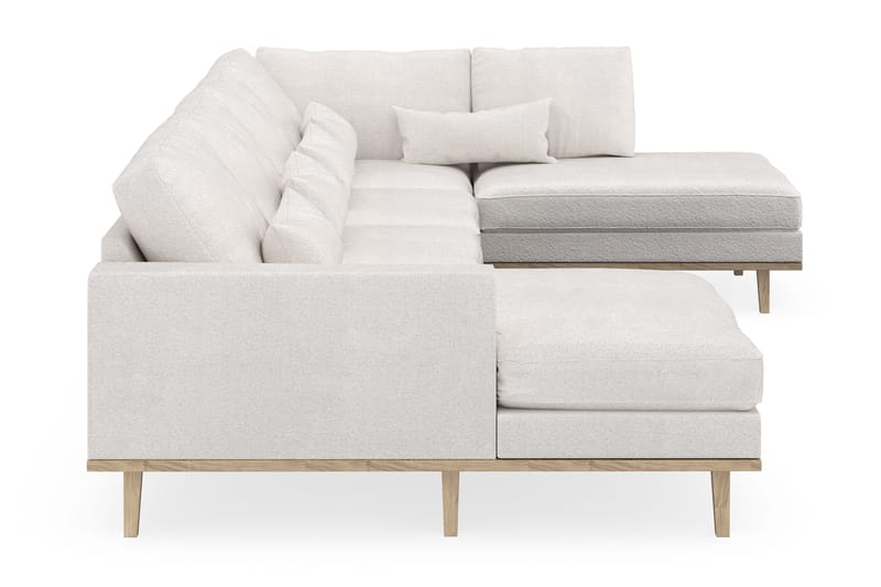 Copenhagen 5-personers Højrevendt U-formet Sofa med Divan og Chaiselong i Bouclé - Hvid - Møbler - Sofaer - U Sofa