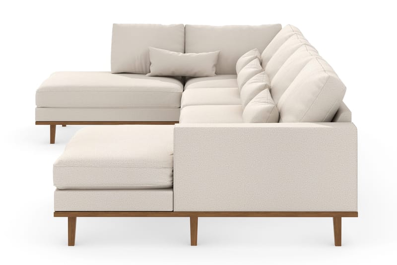 Copenhagen 5-personers Venstrevendt U-formet Sofa med Divan og Chaiselong i Stof - Beige - Møbler - Sofaer - U Sofa