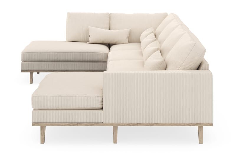 Copenhagen 5-personers Venstrevendt U-formet Sofa med Divan og Chaiselong i Manchester - Beige - Møbler - Sofaer - U Sofa