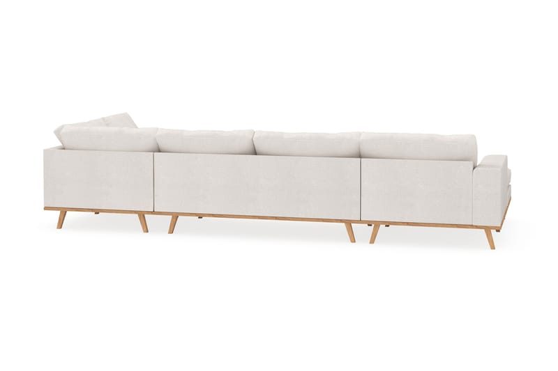 Copenhagen 5-personers Højrevendt U-formet Sofa med Divan og Chaiselong i Bouclé - Hvid - Møbler - Sofaer - U Sofa