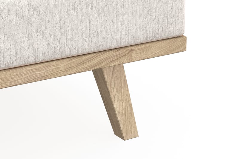 Copenhagen 5-personers Højrevendt U-formet Sofa med Divan og Chaiselong i Fløjl - Cremehvid - Møbler - Sofaer - U Sofa