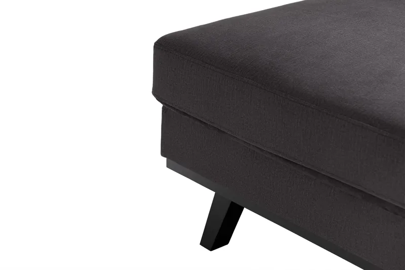 Copenhagen Compact 4-personers Venstrevendt U-formet Large Sofa med Divan og Chaiselong i Fløjl - Mørkegrå - Møbler - Sofaer - U Sofa