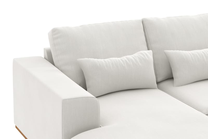 Copenhagen Compact 4-personers Højrevendt U-formet Sofa med Divan og Chaiselong i Stof - Lysegrå - Møbler - Sofaer - U Sofa